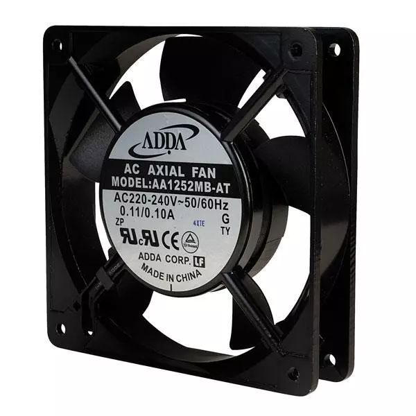 1 x Adda AA1252MB-AT 230V Mains Axial Fan Ball Bearing 120 x 120 x 25mm