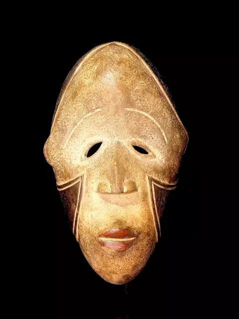 African Tribal Face Mask Wood Hand Carved art Fang of Gabon masks-5609
