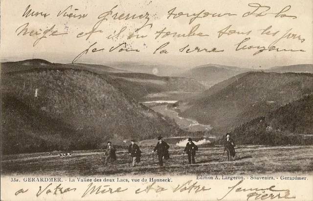 Carte Postale Gerardmer La Vallee Des Deux Lacs Vue Du Honneck