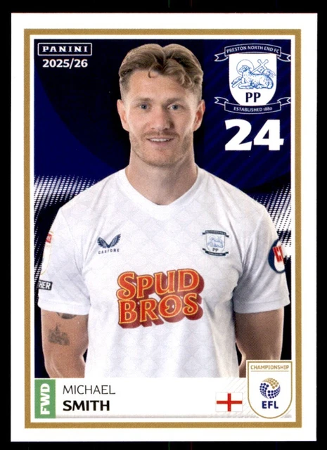 PANINI EFL 2025 2026 Michael Smith Preston North End No 309 2 75 Panini EFL 2025 2026 Michael Smith Preston North End.webp