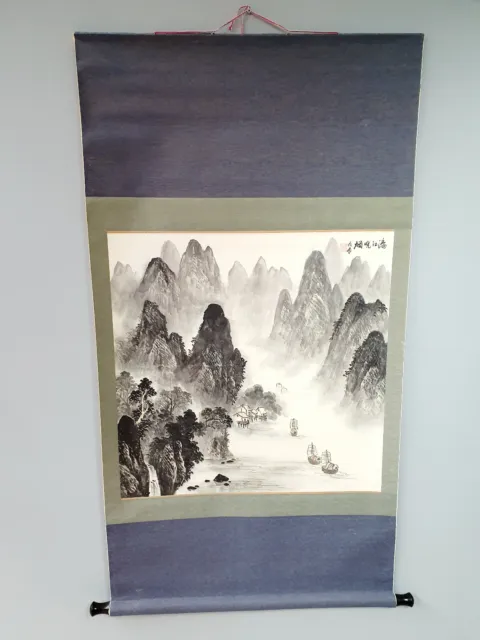 Rollbild China Asien Papier 140 cm lang Malerei Kunst