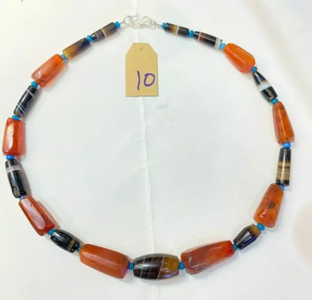 South East Asia Agate Carnelian Stone Amulet Old Beads Angkor Cambodia Antiquity