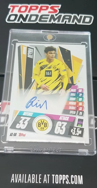 2020-2021 TOPPS MATCH Attax Giovanni Reyna Autograph Ssp Bvb