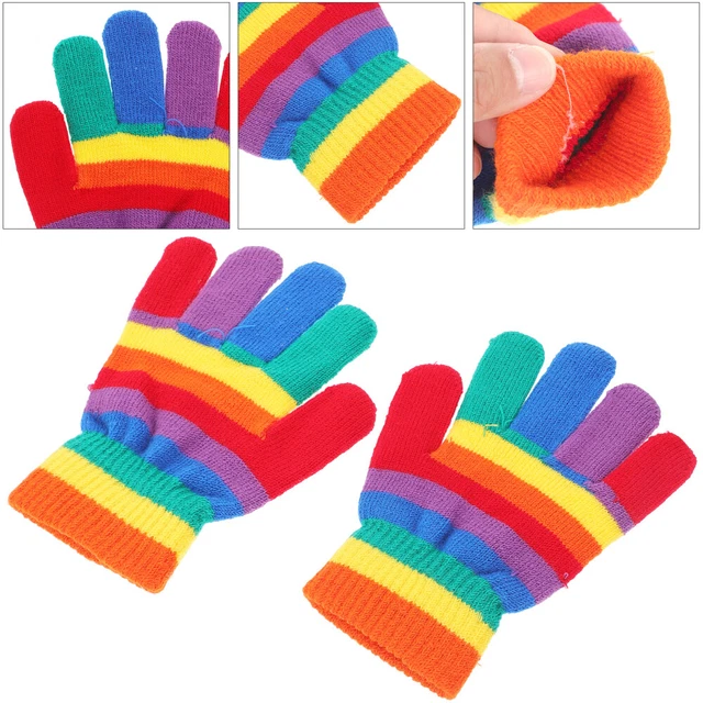 Guanti Uomo Donna Bambini Bambini Bambini Guanti Ciclismo Elastici 2 Paia