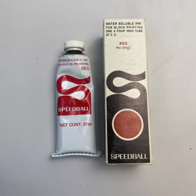 TINTA SOLUBLE EN AGUA SPEEDBALL No. 3601 TUBO INL ROJO - 147cc - tubo de 6,5"