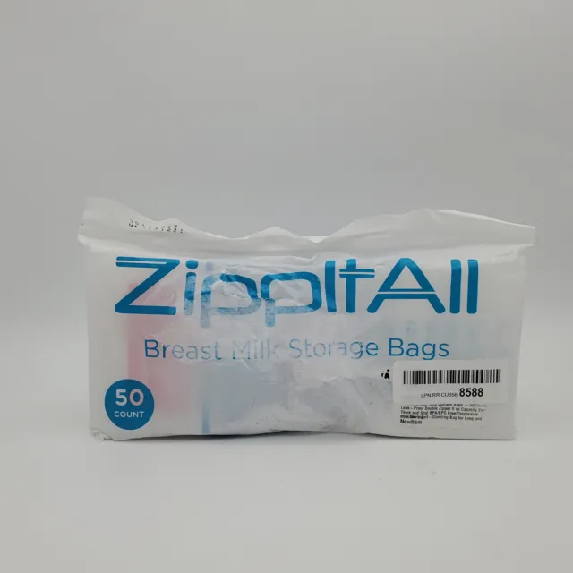 DiRose Breast Milk Storage Bags, 50 Count Leak-Proof Double Zipper 6 oz - SEALED