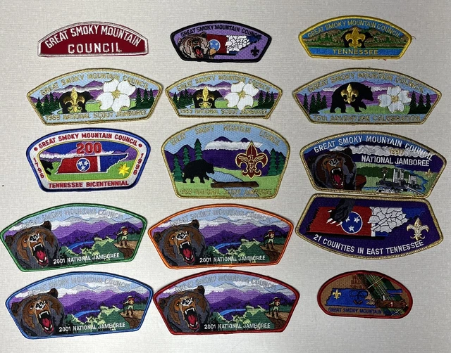 Great Smoky Mountain Council Patch Collection BSA 15 Council Strips