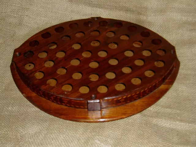 DC: Inlaid Marquetry Wood Communion Tray, 1800's-Early 1900's