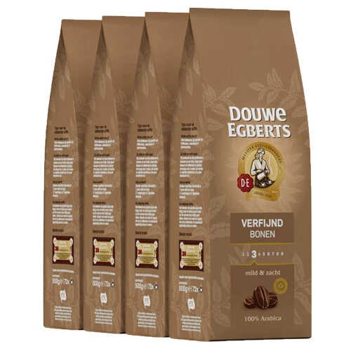 Douwe Egberts - Verfijnd (Refined) Beans - 4x 500g