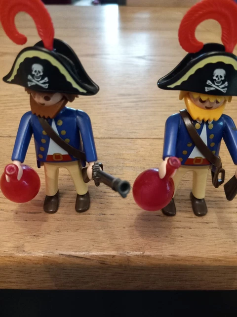 Lot De 3 Figurines Playmobil Pirates Vintage – Numéro 6, En Bon état Occasion