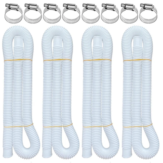 Tuyau De Piscine 1,25" - 1,5 Mètre Pour Pompe Et Filtre De Piscine Hors Sol, Blanc