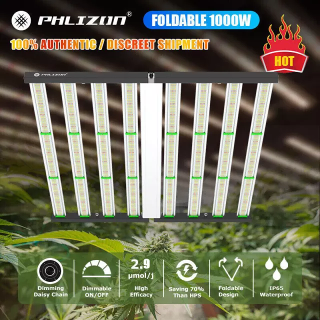 Phlizon 1000W LED Grow Light Bar LM301B Full Spectrum Commercial Indoor Plant IR