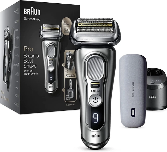 BRAUN SERIES 9 Pro Shaver with Cleaning, Charging Station & Power Case