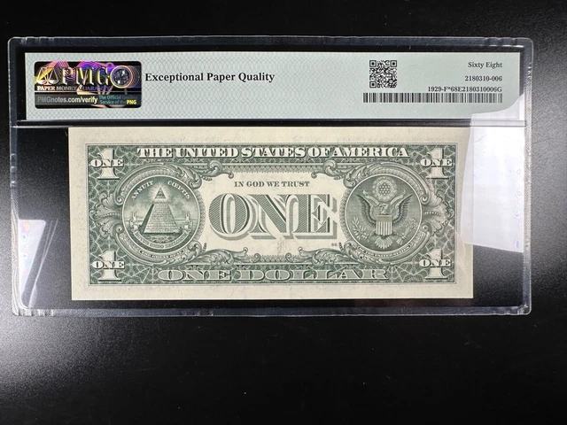 Superb Gem Graded PMG 68 EPQ Star Federal Reserve Note fr 1929-f* 4