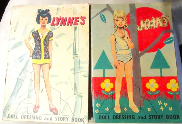 Vintage 2 Retro 1970'S Treasure House Doll Dressing & Story Books-Lynnes & Joans
