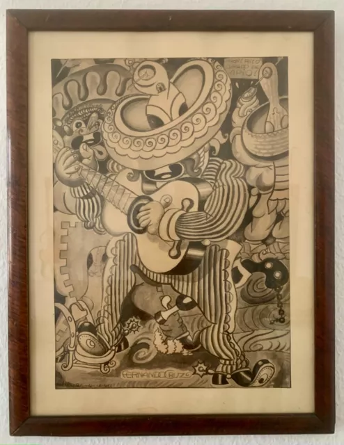 Tusche-Zeichnung Mexiko 1940