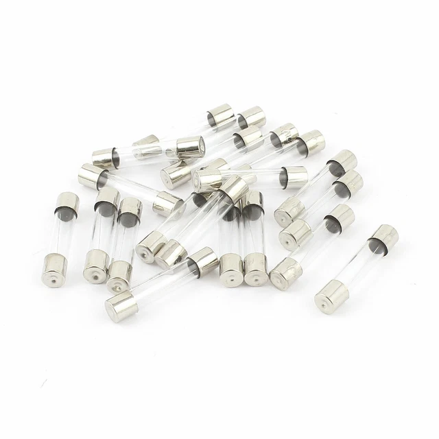 20pcs Fusion rapide faible capacité rupture tube verre fusible 4A 250V 6x30mm
