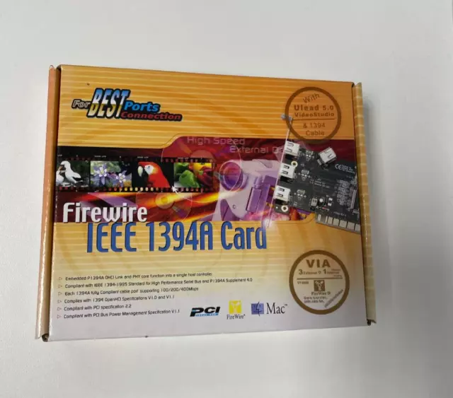 Firewire IEEE 1394a PCI Card - 3 Port + 1394 Cable