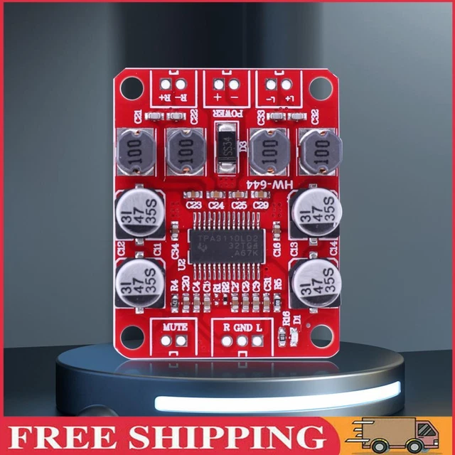 TPA3110 Stereo DIY Speaker Amplifier DC 8-26V 12V 15W+15W for 4-10 Ohm Speaker