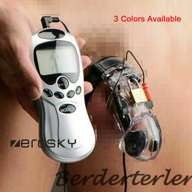 Male Chastity Lock Chastity Device & Ball Torture CBT Toy Ring Chastity Cage