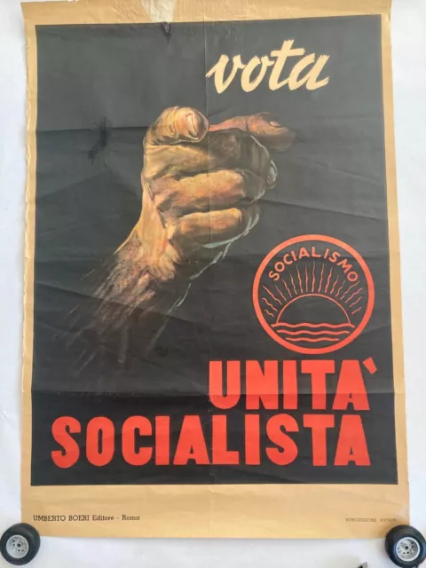 Manifesto elezioni Unità Socialista - Boeri - 1948
