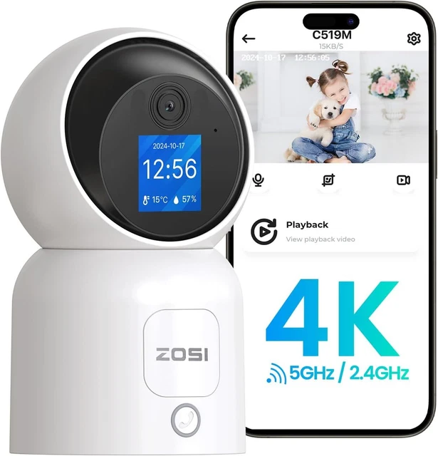 ZOSI C680 Caméra Surveillance pour Fenêtre 2K Caméra WiFi Intérieure 3... pas cher