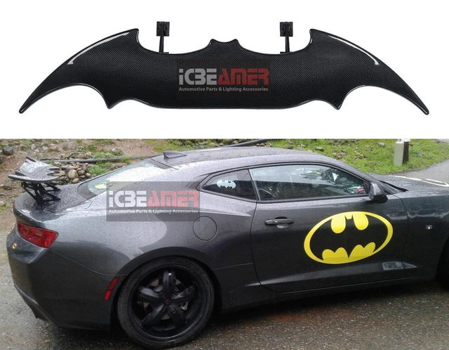JDM Racing Track Batman Style 57" CARBON FIBER SPORT GT with LED Stop Light E5