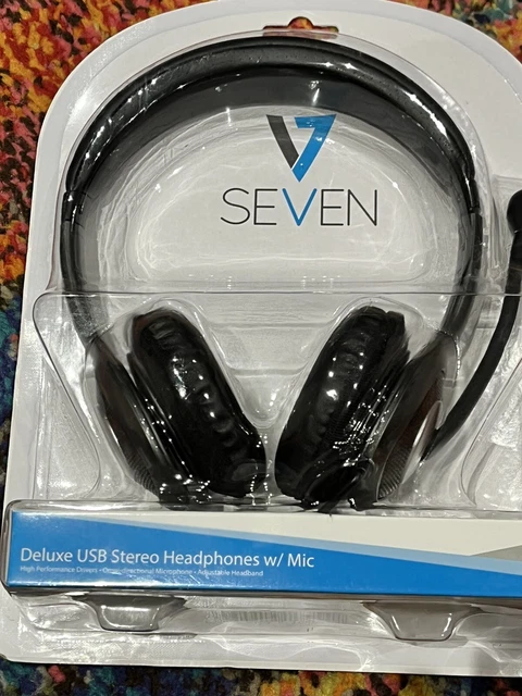 V7 V seven deluxe usb stereo headset headphones with