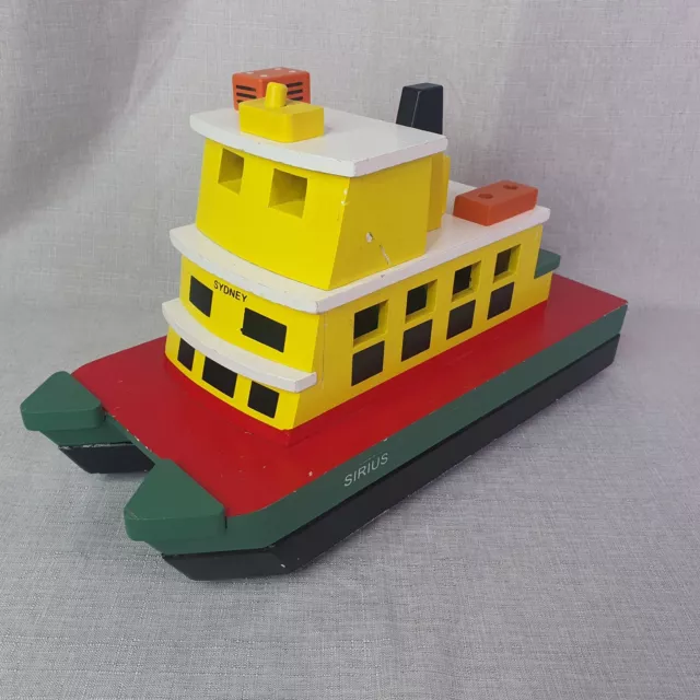 Make Me Iconic Toy Sydney Ferry - Wooden Toy Ferry With Passenger Dolls