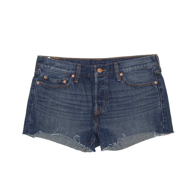 Pantaloncini denim LEVI'S 501 orlo grezzo blu normale donna M W32