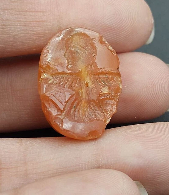 original old Ancient Etched Agate cross DZI Pumtek flat Burmese Bead Pendant