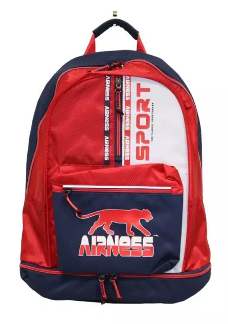 Airness Devon Sac à Dos Sac D'École 18 L Bleu/Rouge