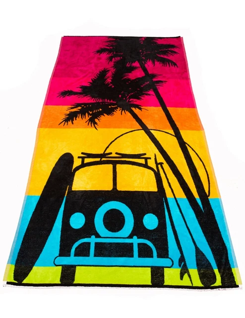 Extra Large Beach Towel 100% Cotton Luxury Velour Bath Sheet Holiday Pool