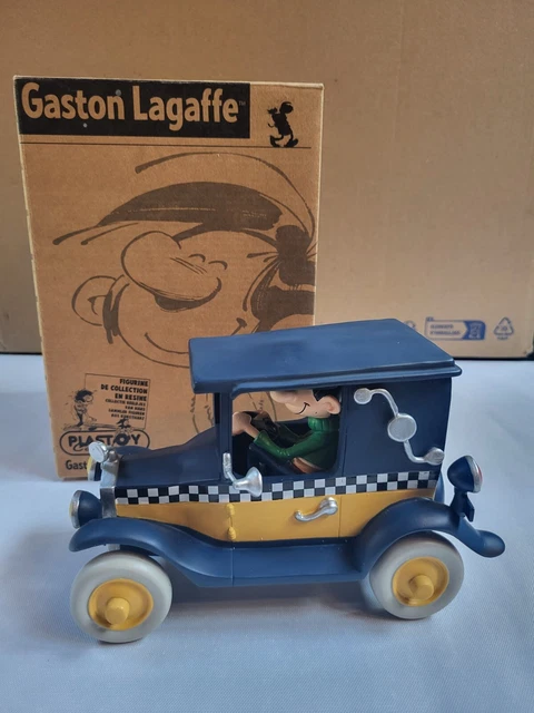 Tirelire Gaston Lagaffe - Taxi Fiat 509 - Collection Officielle - Idée Cadeau Originale