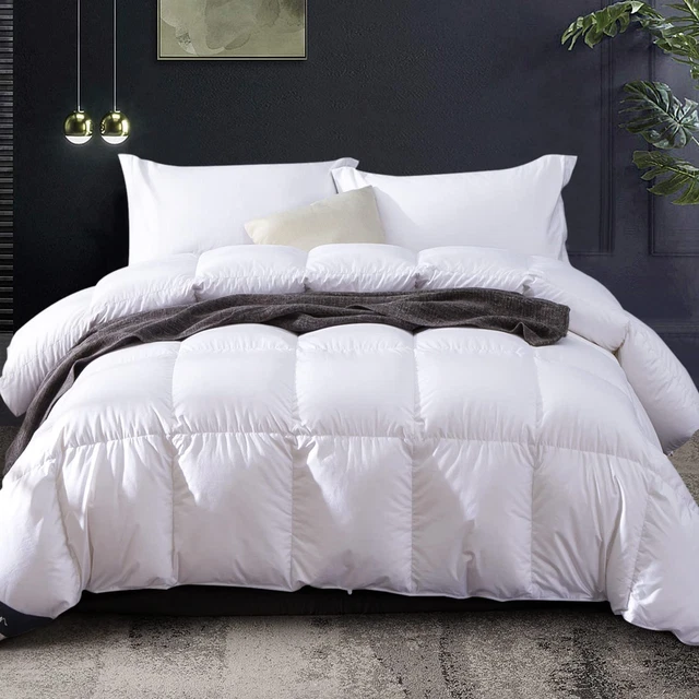 Globon Goose Down Comforter Queen Size All Season Duvet Insert Ultra-Soft 100%