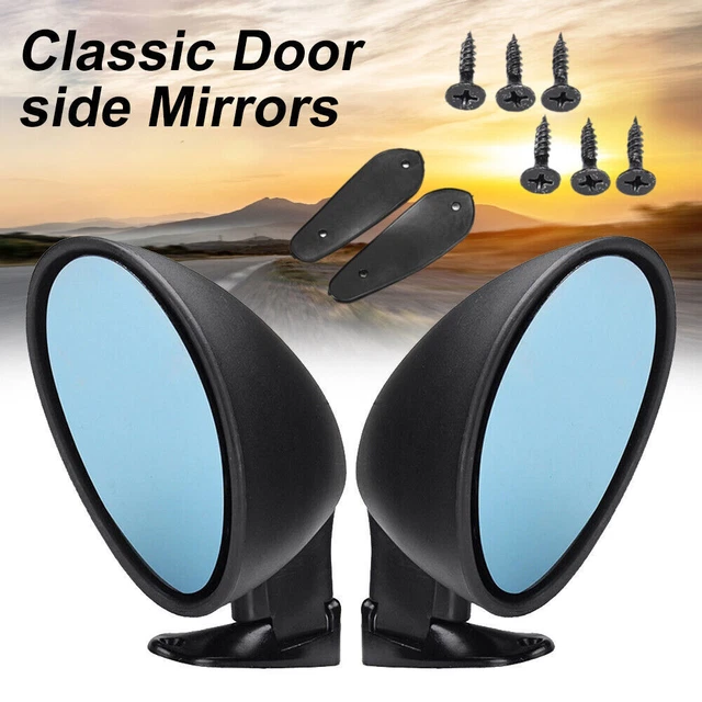 1 Pair California Classic Style Door Wing Blue Anti-glare Car Side View Mirror #