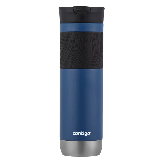 Contigo Byron 2.0 Stainless Steel Travel Mug, Lid & Grip Blue,Double-Wall, 24oz.