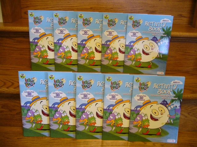 LOT OF 10 PBS Kids LET'S GO LUNA! Geography & Math Activity Books Age 5 ...