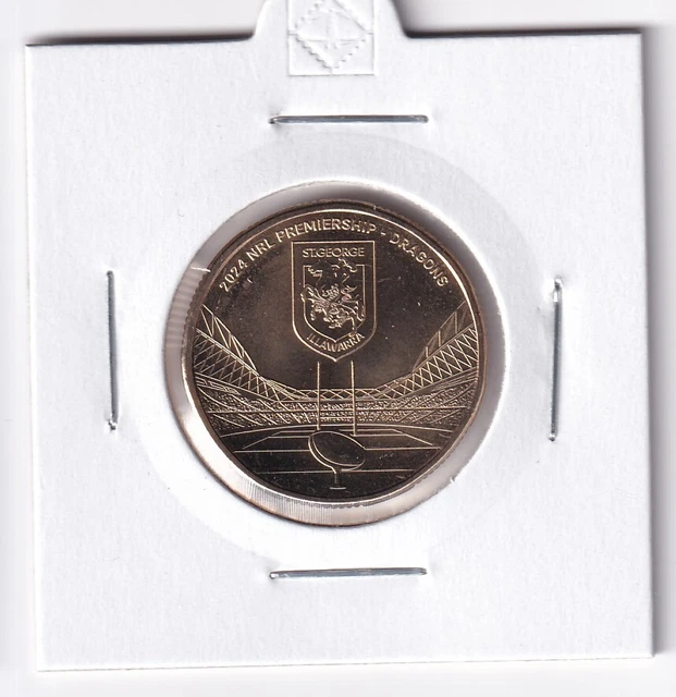 AUSTRALIAN 2024 $1 Nrl Rugby St. George Illawarra Dragons Unc Coin In ...
