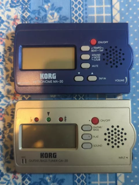 Korg MA-2 Digital Metronome and Korg Guitar/Bass Tuner GA-30 BUNDLE JOB LOT