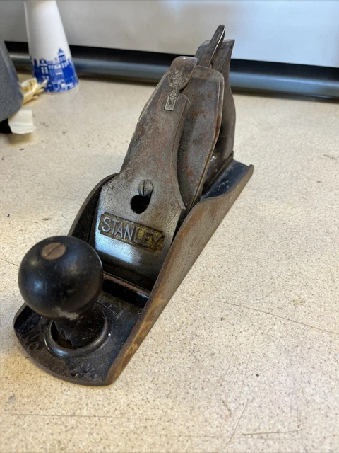 Vintage Stanley Bailey No.4 1/2 Carpenters Hand Smoothing Plane Carpentry Tool