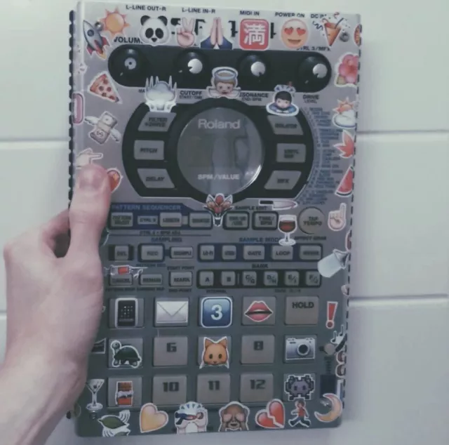 Roland SP-404 Portable Power Sampler with FX (covered in stickers) OG works