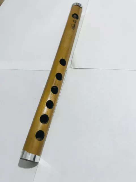 Traditional Bamboo Bansuri Flute 6 Hole  Musical Instrument Wood Color 9 Inches