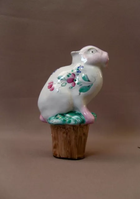 MAGNIFIQ BURETTE ZOOMORPHE LAPIN FAIENCE XVIIIe DE MARSEILLE MANUF. VEUVE PERRIN