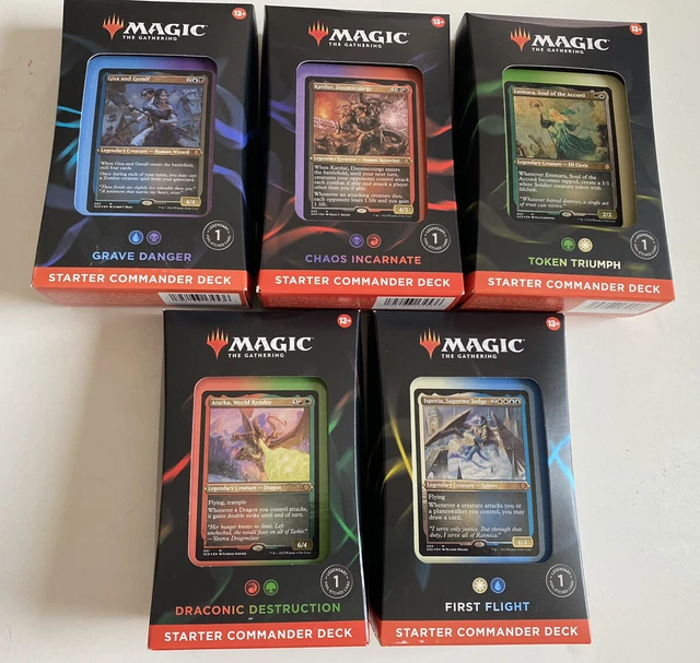 MTG 2023 Commander Starter Decks (Set Of 5) Factory Sealed No Reserve Comb Ship