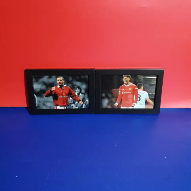 Manchester United Striker Past And Present Framed Photo Print Set