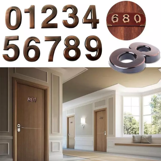 Number Sticker Self Adhesive House Door Address Letter Box Sign Home Hotel Decal