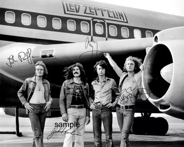 Led Zeppelin Band Reprint 8X10 Autographed Signed Photo Jimmy Page Robert Plant