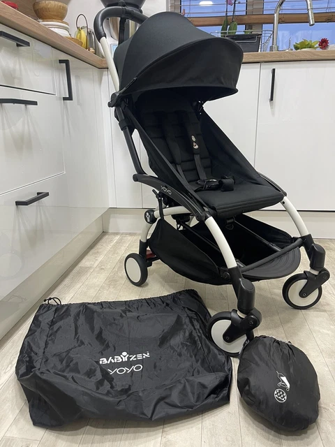 Babyzen Yoyo2 Black-White Frame-Carry Strap-Storage Bag-Raincover/Cabin Approved