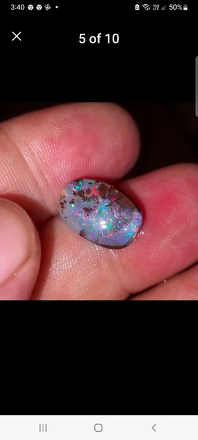 Triplette Opale Noble D'Australie - 18.5x12x4mm - 5.5 Carats - Pierre Multicolore